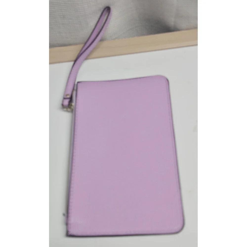 Kate Spade Lucy Medium L-zip Lavender zip wristlet 100% cow leather